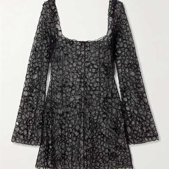 Clio Peppiatt Caviar Embellished Tulle Mini Dress, Size M - Picture 5 of 7